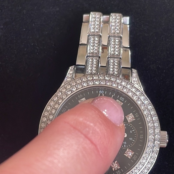 Ladies' Bulova Crystal Accent Watch with Black Dial - Picture 4 of 5